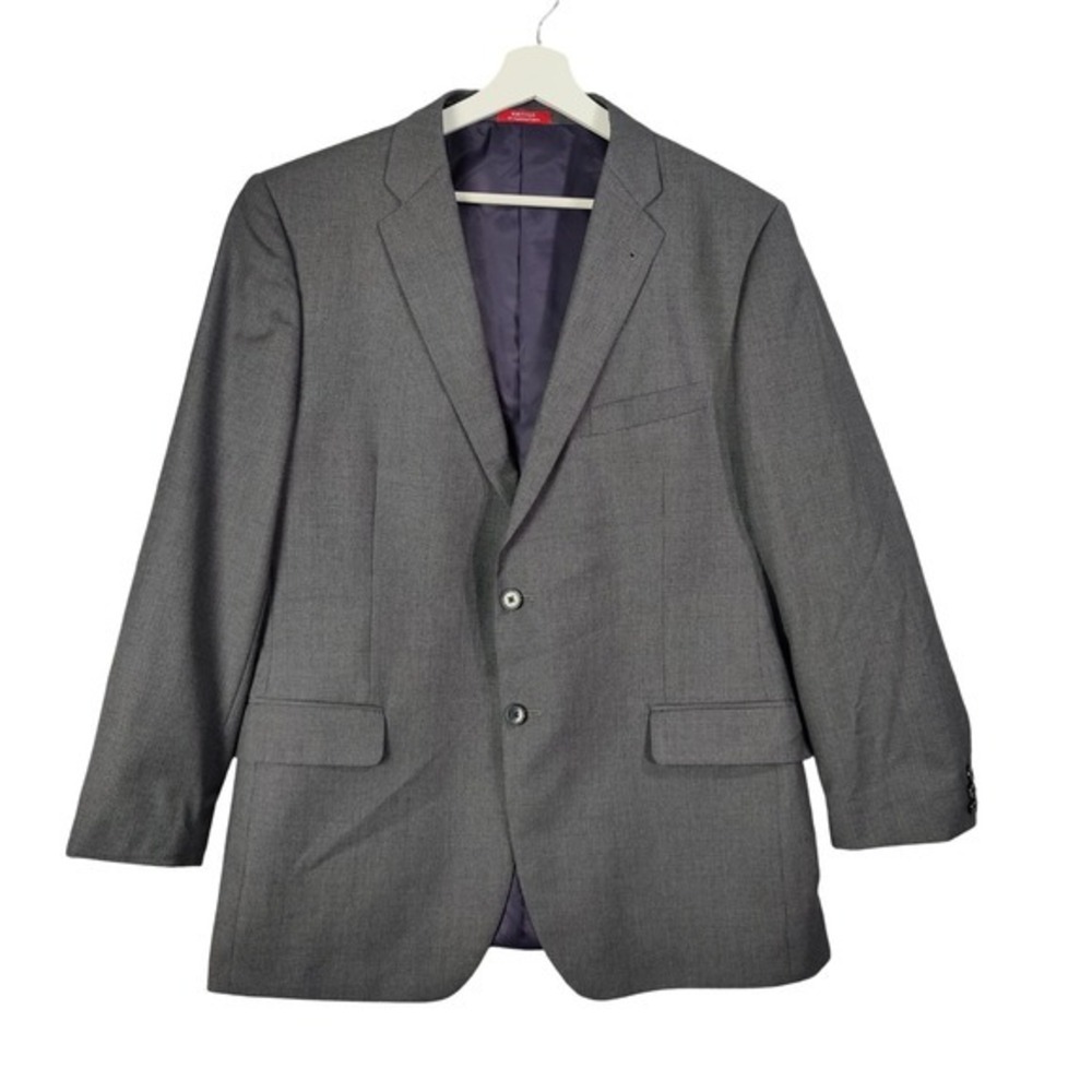 Ermenegildo Zegna Mens Corporate Luxury Sport Coat Blazer 44R Jacket Gray Stripe